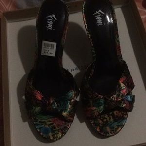 Fioni Floral Slide Heels